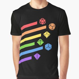 Everyday Select Rainbow Dice Set Tabletop RPG Gaming Graphic T-Shirt - Gift for friend