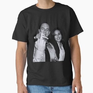 Everyday Select Elliot Stabler And Olivia Benson Actors and musicians giving the middle finger meme Classic T-Shirt - Gift for friend