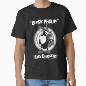 Everyday Select Black Phillip - Vintage Cartoon - Witch - Goth Occult - Live Deliciously Classic T-Shirt - Gift for friend