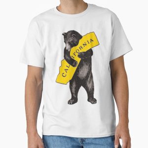 Everyday Select Vintage California Bear Hug Illustration Classic T-Shirt - Gift for friend