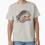 Everyday Select BE GAY DO CRIME - Rainbow Flag Pride Flag Stealing Raccoon Trash Panda LGBTQIA QUEER TRANS Alphabet Mafia Funny Pride Shirt CSD Pride Month  Classic T-Shirt - Gift for family