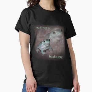 Everyday Select no thoughts head empty frog retro word art meme Classic T-Shirt - Gift for family