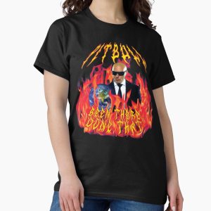 Everyday Select heavy metal pitbull with flames Classic T-Shirt - Gift for family