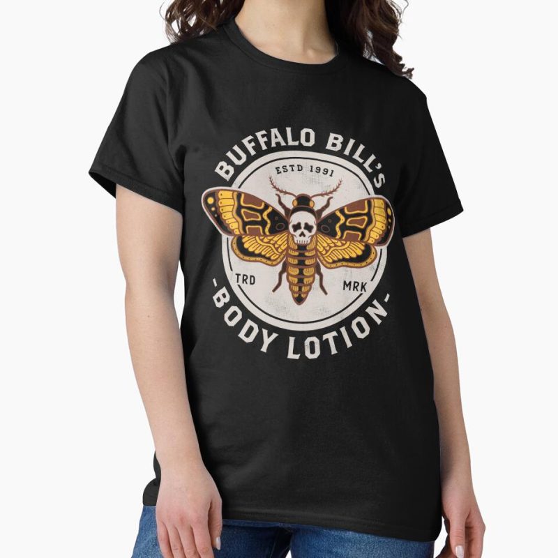 Everyday Select Buffalo Bill's Body Lotion - Death's Head Moth - Horror - Distressed Vintage Design Classic T-Shirt - Gift for friend