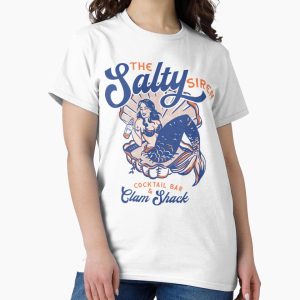 Everyday Select The Salty Siren Cocktail Bar & Clam Shack. Cute Retro Mermaid Travel Art Classic T-Shirt - Gift for friend