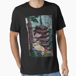 Everyday Select Snorlax sleeping near a temple Essential T-Shirt - Gift for family