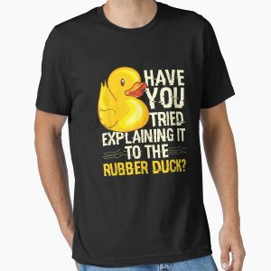 Everyday Select Funny Programmer - Rubber Duck Debugging, Funny Programmer Gift Design Essential T-Shirt - Gift for friend