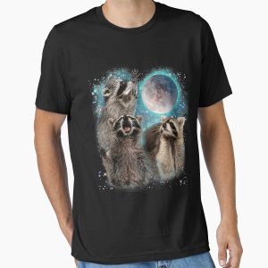 Everyday Select Anarchy 3 Racoon Moon Howling Raccoon Head Funny  Essential T-Shirt - Gift for friend