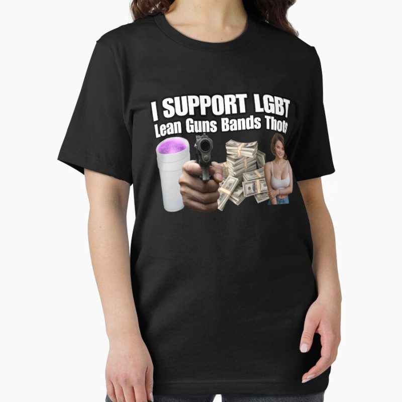 Everyday Select I Support LGBT Lean Guns Bands Thots. Funny Acronym Parody Joke Offensive Humor Essential T-Shirt - Gift for family
