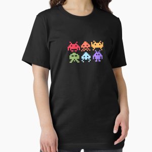 Everyday Select Space Invaders Pixel Art Rainbow Aliens Essential T-Shirt - Gift for friend