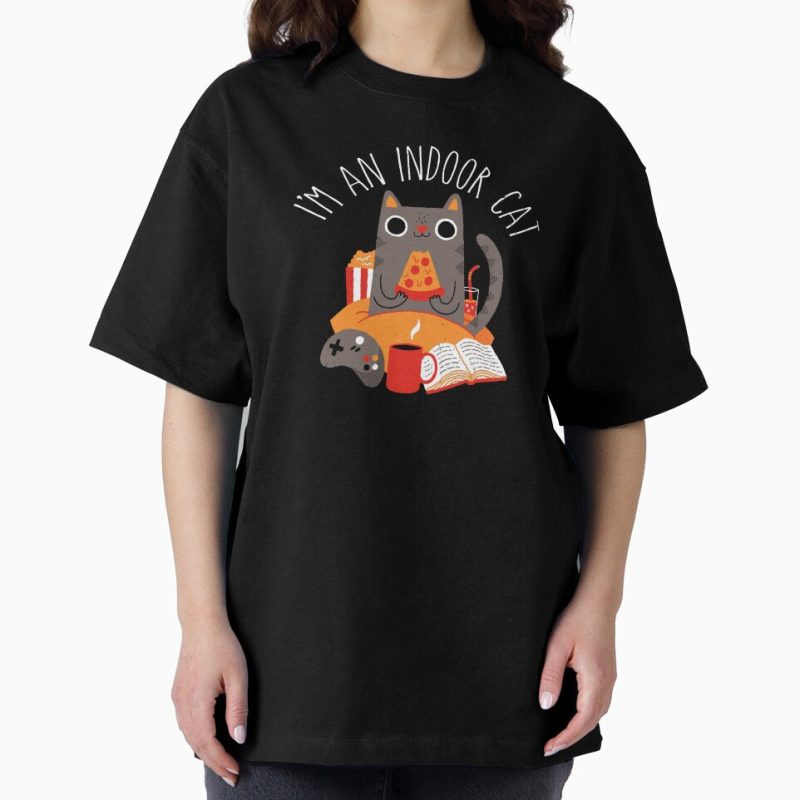 Everyday Select Indoor Cat Oversized T-Shirt - Gift for friend