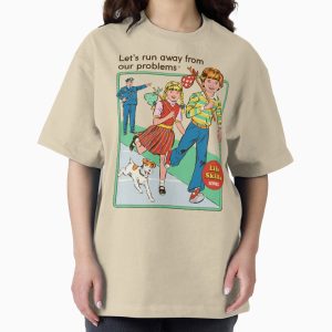 Everyday Select Let's Run Away Oversized T-Shirt - Gift for friend