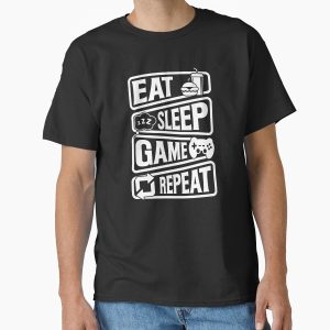 Everyday Select Eat Sleep Game Repeat - Funny Gaming Design Classic T-Shirt - Gift For Family